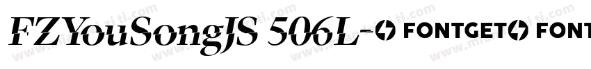 FZYouSongJS 506L字体转换